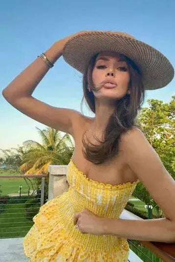 Monaco - Mini Robe Jaune