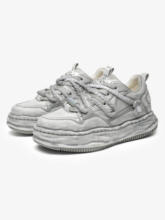 Deconstructed Distressed Chunky Street Sneakers