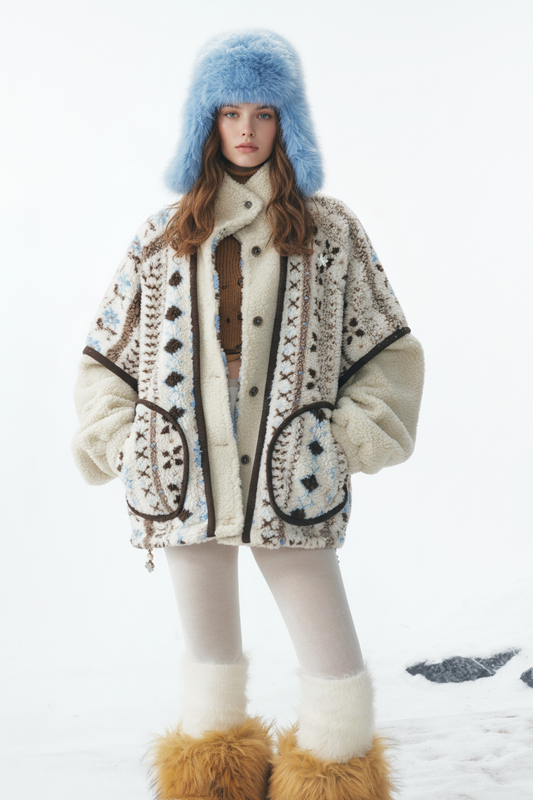 Vintage Shearling Puffer Jacket