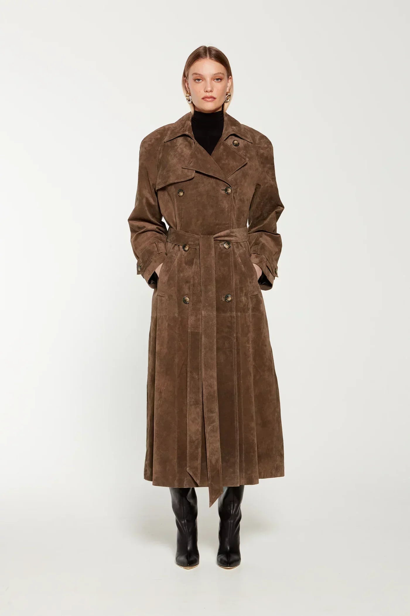 Faela | Suède Trench Coat