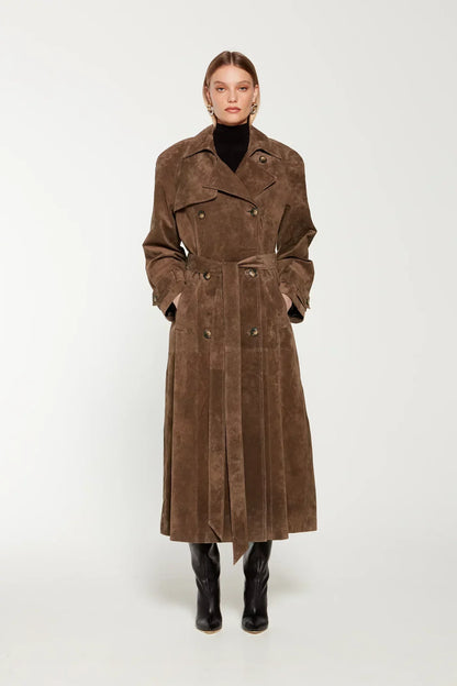 Faela | Suède Trench Coat