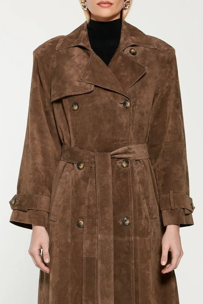 Faela | Suède Trench Coat