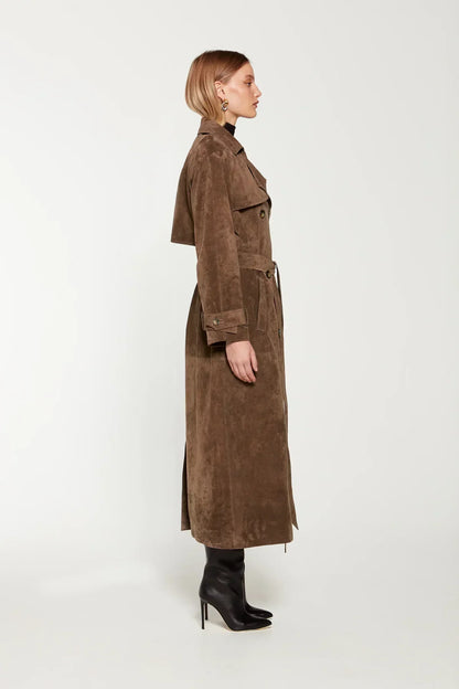 Faela | Suède Trench Coat