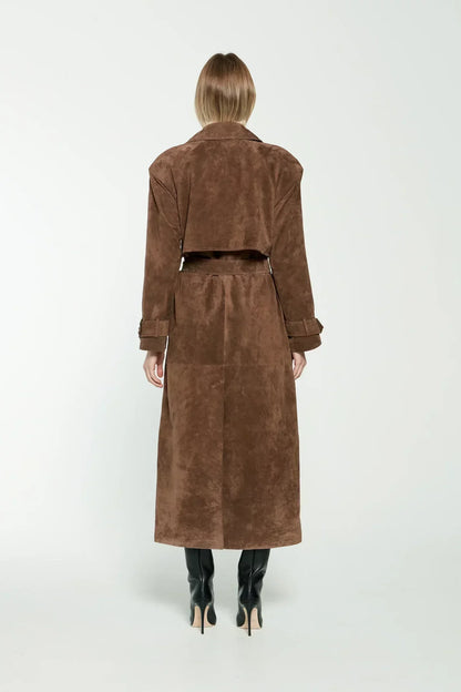 Faela | Suède Trench Coat