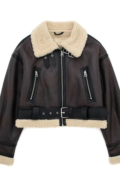 Molly | Leather Fur Coat